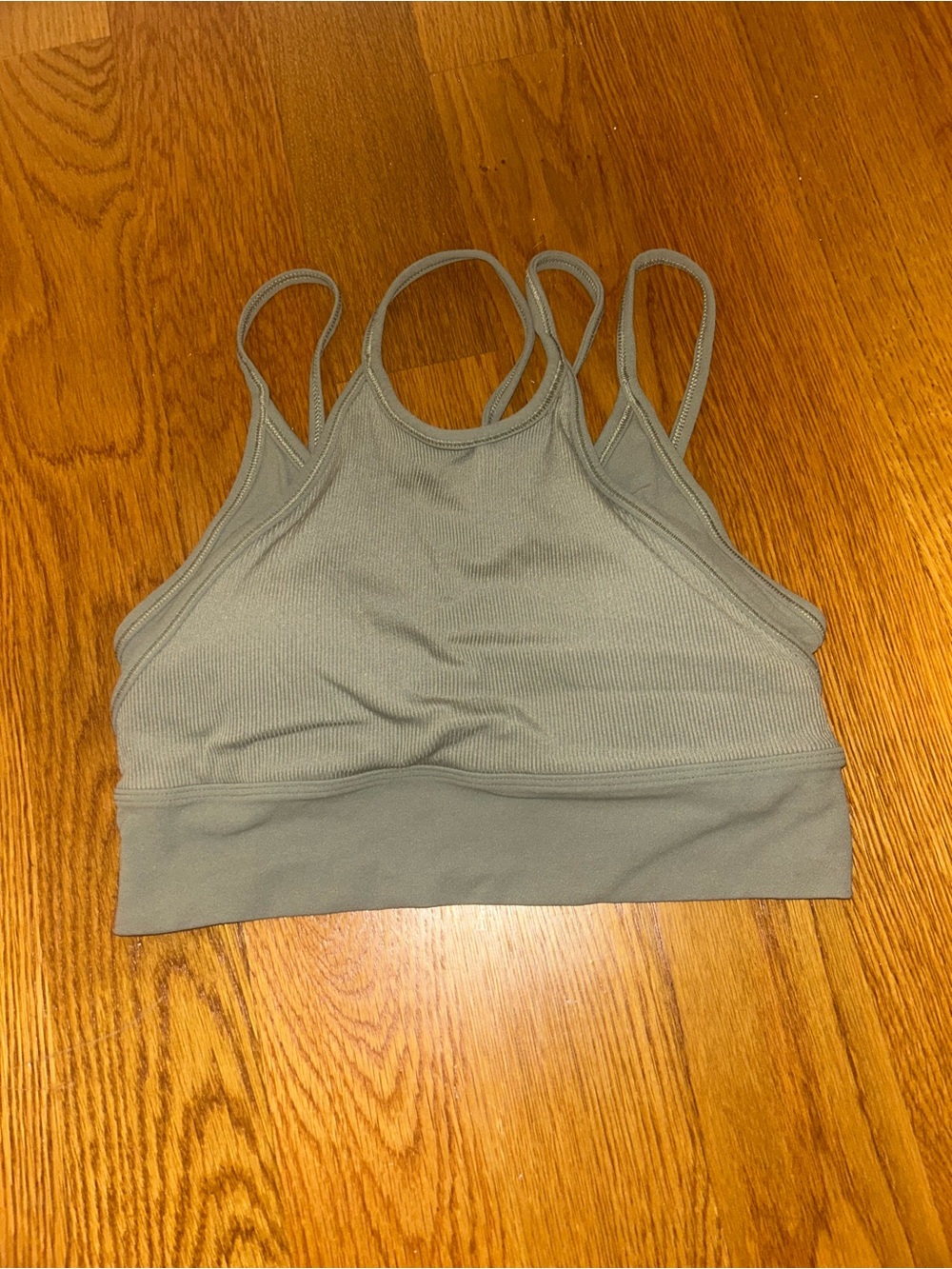 Women's Strappy Ribbed Sports Bra S